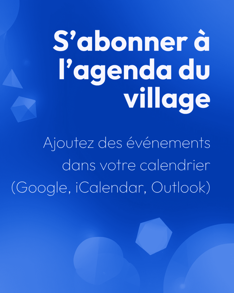 Comment enregistrer un événement à venir ? abonnement agenda